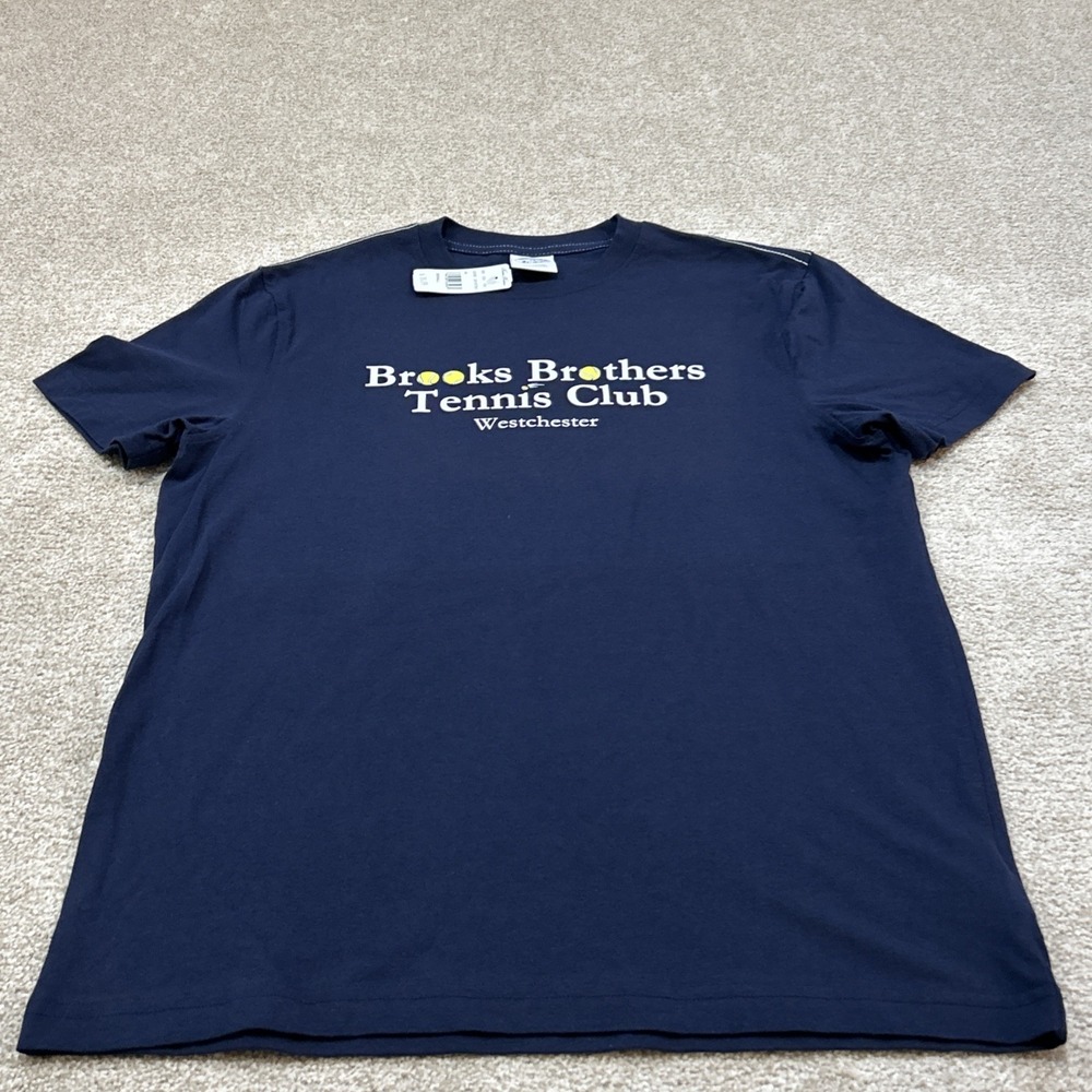 New Brooks Brothers Shirt Men's Extra Small Blue Tennis Club Westchester NOS NWT